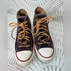 Converse Chuck Taylor All Star Lux Purple Suede‎ Hidden Wedge Heel Mid Women’s 8